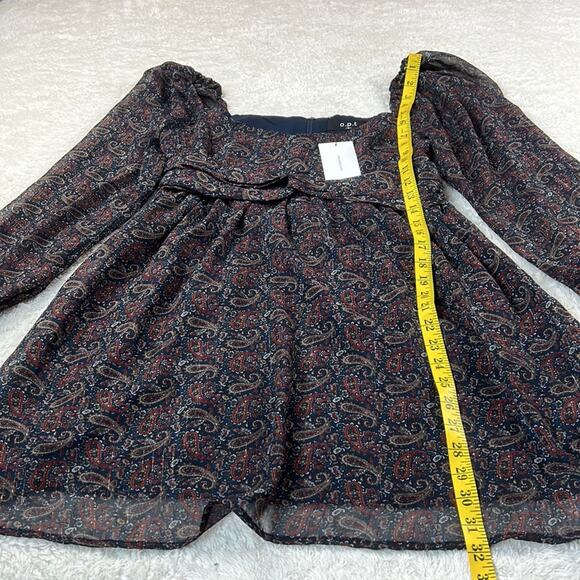 O.P.T. One Pretty Thing paisley chiffon dress, size med NWT - Picture 4 of 10